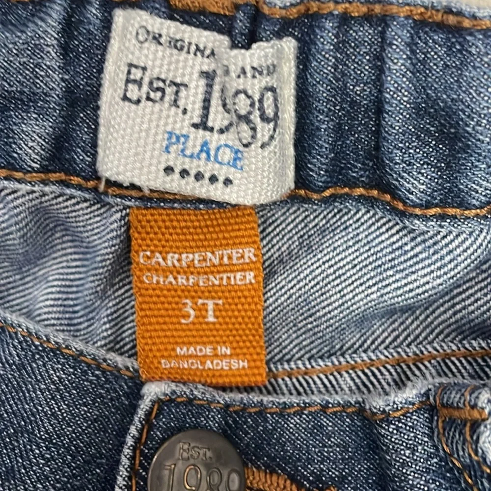 The Children's Place Original Brand Est.1989 Blue Denim Carpenter Shorts Size 3T
